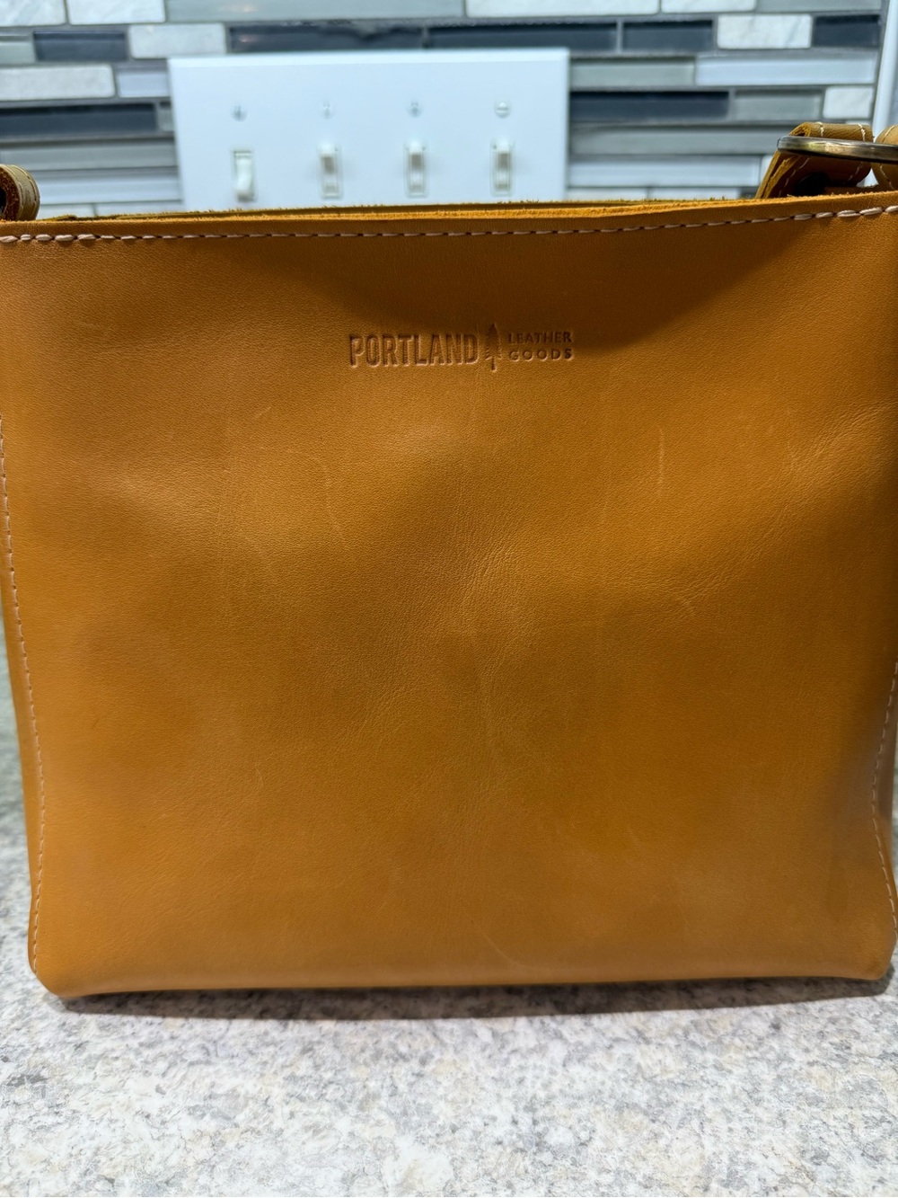 Portland Leather Sunflower Small Triangle shoulder Bag